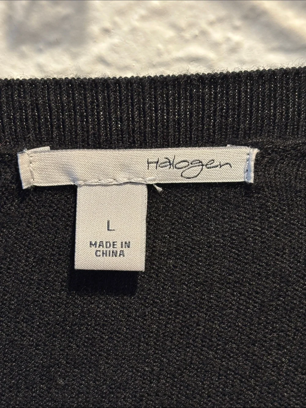 Halogen Lightweight Black 3/4 Sleeve Button Down Women's Cardigan
